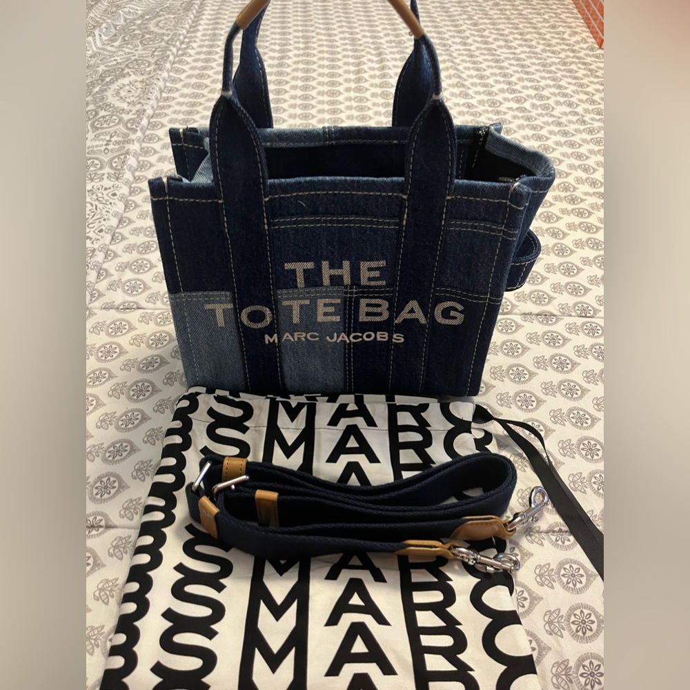 Marc Jacobs Blue Denim Tote Bag